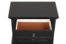 Meade 2-Drawers Nightstand, Black