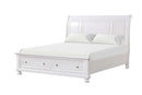 Meade King Storage Bed, White