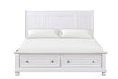 Meade King Storage Bed, White