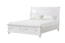 Meade Queen Storage Bed, White