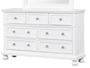 Meade 7-Drawers Dresser, White