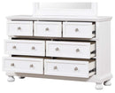 Meade 7-Drawers Dresser, White