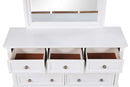 Meade 7-Drawers Dresser, White