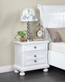 Meade 2-Drawers Nightstand, White