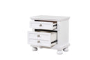 Meade 2-Drawers Nightstand, White