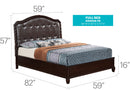 Triton Full Storage Bed, Cappuccino