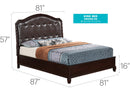 Triton King Storage Bed, Cappuccino
