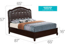 Triton Queen Storage Bed, Cappuccino