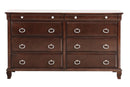Triton 6-Drawers Dresser, Cappuccino