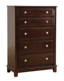 Ashford 5-Drawers Chest, Cappuccino