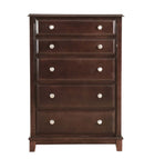 Ashford 5-Drawers Chest, Cappuccino