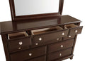 Ashford 6-Drawers Dresser, Cappuccino