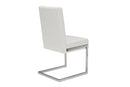 Katya White Faux Leather Upholstered Stainless Steel Dining Chair (Set of 2) Baxton