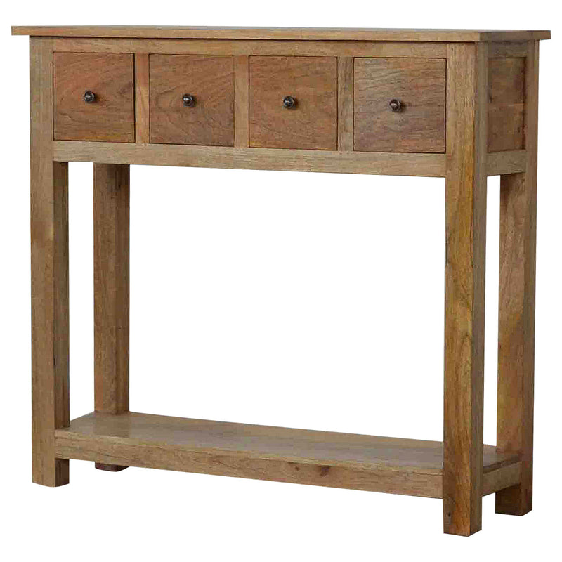 4 Drawer Country Console Table