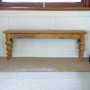 Solid Wood Bench with Turned Feet