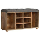 Multi Tweed Open Shoe Storage Bench