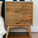 Brass Metal Slot Nightstand