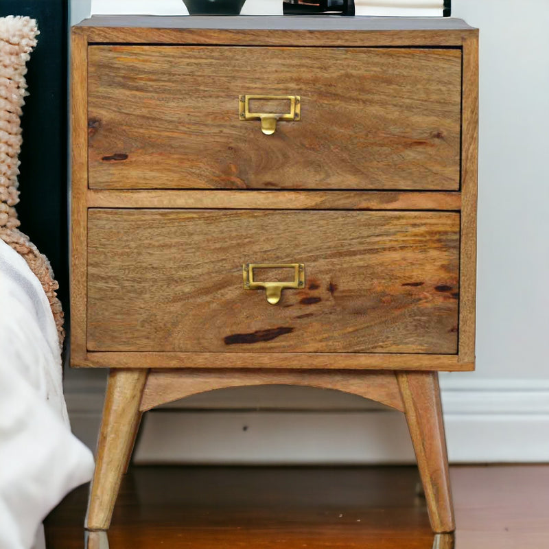 Brass Metal Slot Nightstand