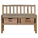 His & Hers Carved Storage Bench