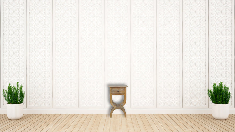 Oak-ish Serpentine Nightstand