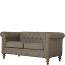 Multi Tweed 2-Seater Chesterfield Sofa Artisan