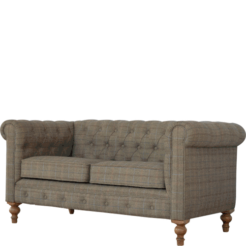 Multi Tweed 2-Seater Chesterfield Sofa Artisan
