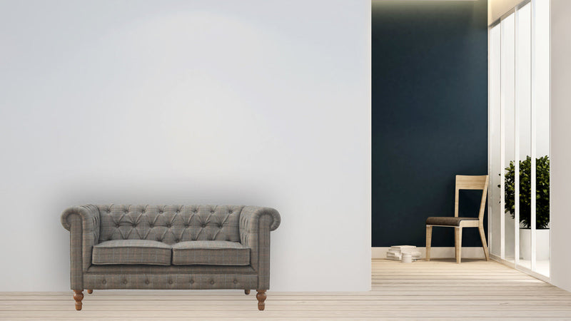 Multi Tweed 2-Seater Chesterfield Sofa Artisan