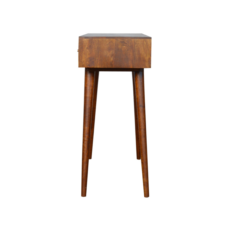 3 Drawer Assorted Chestnut Console Table