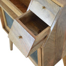 Multi Drawer Glass Nightstand