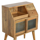 Multi Drawer Glass Nightstand