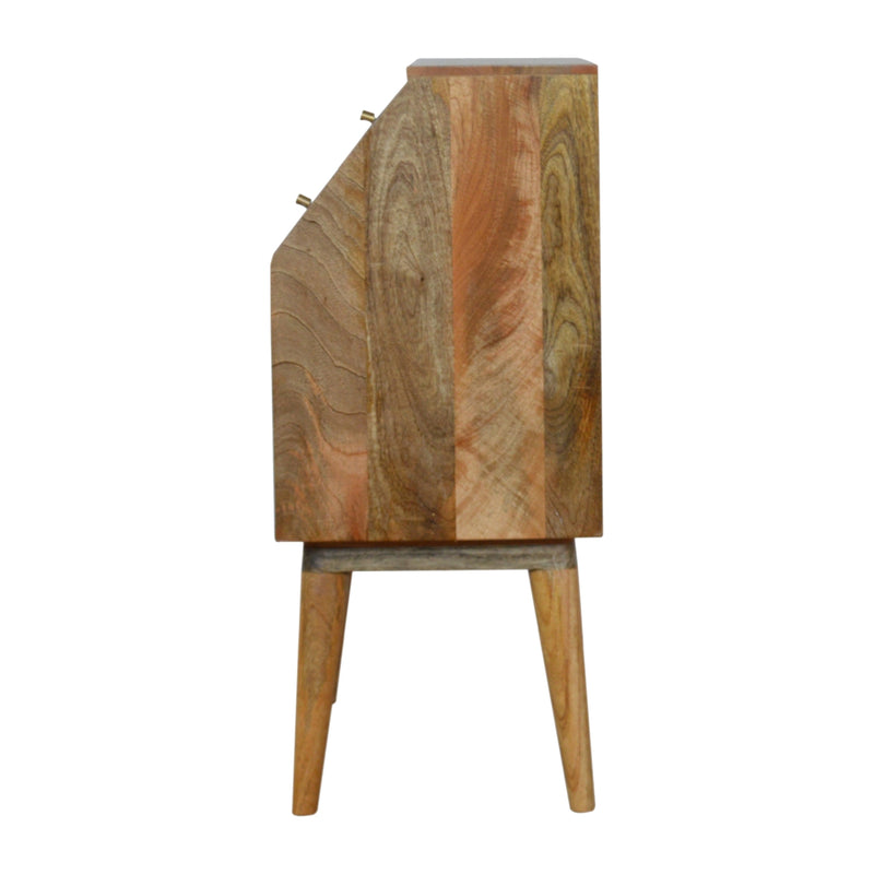 Multi Drawer Glass Nightstand