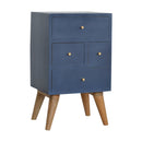 Navy 4 Drawer Bedside