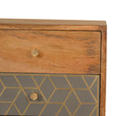 Dice 3 Drawer Nightstand