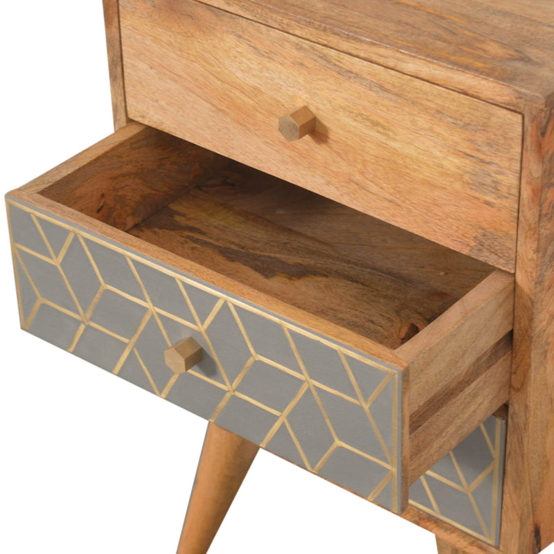 Dice 3 Drawer Nightstand