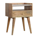 Open Slot Nightstand with White Top
