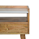 Open Slot Nightstand with White Top