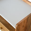 Open Slot Nightstand with White Top