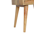 Open Slot Nightstand with White Top