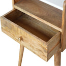 Open Slot Nightstand with White Top