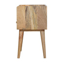 Open Slot Nightstand with White Top