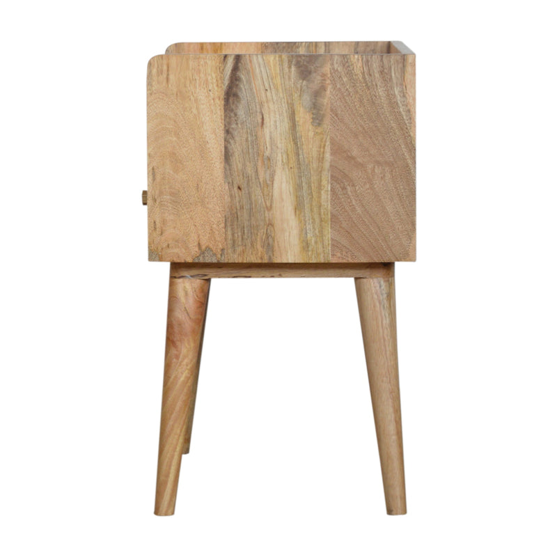 Open Slot Nightstand with White Top