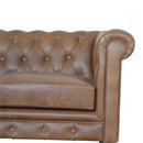 Buffalo Leather Chesterfield Sofa 2-Seater Artisan