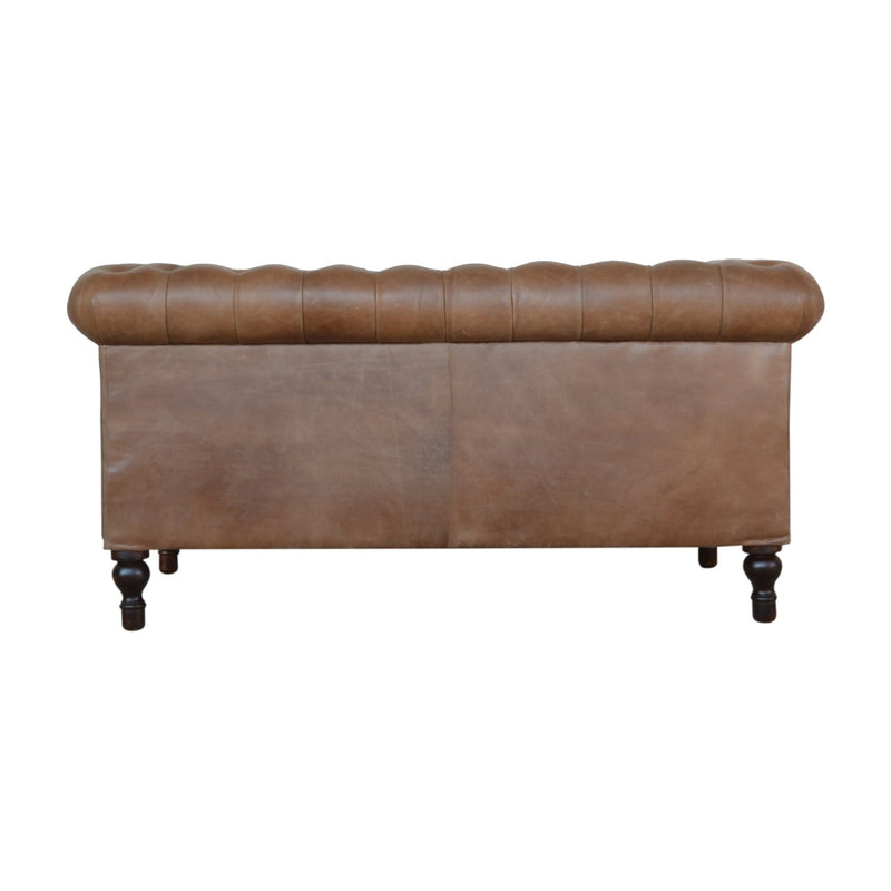 Buffalo Leather Chesterfield Sofa 2-Seater Artisan