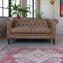 Buffalo Leather Chesterfield Sofa 2-Seater Artisan