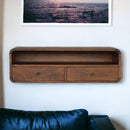 Floating Chestnut Open Console Table Artisan