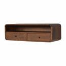 Floating Chestnut Open Console Table Artisan
