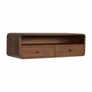 Floating Chestnut Open Console Table Artisan