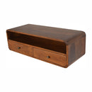 Floating Chestnut Open Console Table Artisan