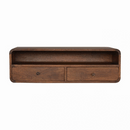 Floating Chestnut Open Console Table Artisan