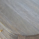 Ash Black Nightstand with Brass Legs